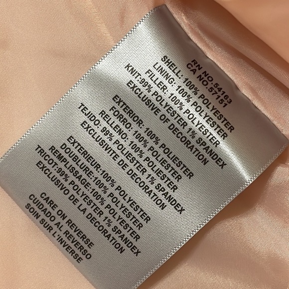 •LEVI'S•NWT WOMENS' PEACH BLUSH DIAMOND QUILTED BOMBER JACKET SIZE LARGE - Picture 11 of 12